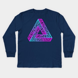 Penrose Triangle Kids Long Sleeve T-Shirt